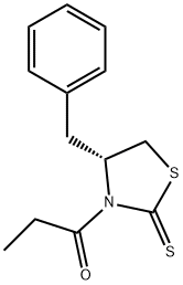 1-[(4S)-4-(phenylMethyl)-2-thioxo-3-thiazolidinyl]-1-Propanone Struktur