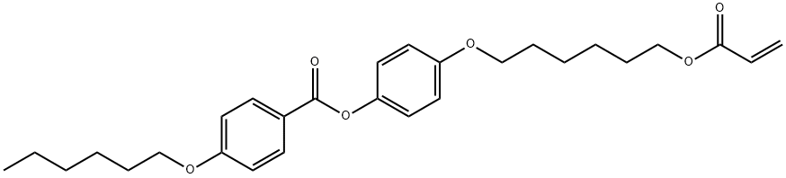 4-(6-ACRYLOXY-HEX-1-YL-OXY)PHENYL 4-(HEXYLOXY)BENZOATE Struktur