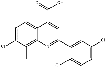 7-CHLORO-2-(2,5-DICHLOROPHENYL)-8-METHYLQUINOLINE-4-CARBOXYLIC ACID Struktur