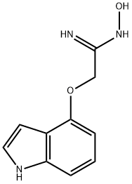 Ethanimidamide, N-hydroxy-2-(1H-indol-4-yloxy)- Struktur