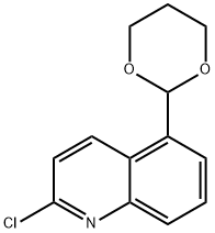 Quinoline, 2-chloro-5-(1,3-dioxan-2-yl)- (9CI) Struktur