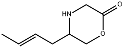 2-Morpholinone,  5-(2E)-2-butenyl-  (9CI) Struktur