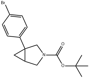 tert-butyl 1-(4-bromophenyl)-3-azabicyclo[3.1.0]hexane-3-carboxylate Struktur