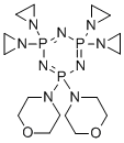 1,3,5,2,4,6-Triazatriphosphorine, 2,2,4,4,6,6-hexahydro-6,6-di-4-morph olinyl-2,2,4,4-tetrakis(1-aziridinyl)- Struktur