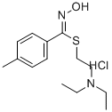 Benzenecarboximidothioic acid, N-hydroxy-4-methyl-, 2-(diethylamino)et hyl ester, monohydrochloride, (Z)- Struktur