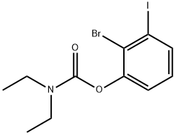 2-BROMO-3-IODOPHENYL N,N-DIETHYLCARBAMATE Struktur