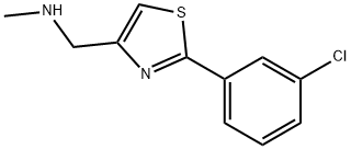 2-(3-Chlorophenyl)-4-[(Methylamino)Methyl]-1,3-Thiazole Struktur