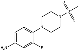 3-fluoro-4-[4-(methylsulfonyl)piperazino]aniline Struktur