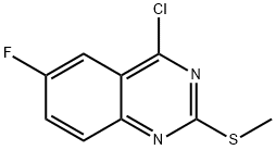 QUINAZOLINE, 4-CHLORO-6-FLUORO-2-(METHYLTHIO)- Struktur