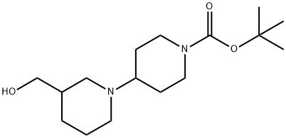 tert-butyl 4-(3-(hydroxymethyl)piperidin-1-yl)piperidine-1-carboxylate Struktur