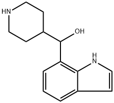 1H-Indole-7-Methanol,a-4-piperidinyl- Struktur