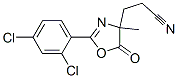 4-Oxazolepropanenitrile,  2-(2,4-dichlorophenyl)-4,5-dihydro-4-methyl-5-oxo- Struktur