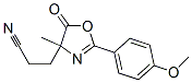 4-Oxazolepropanenitrile,  4,5-dihydro-2-(4-methoxyphenyl)-4-methyl-5-oxo- Struktur