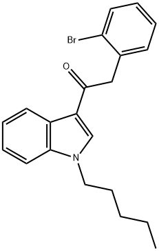 2-(2-BroMophenyl)-1-(1-pentyl-1H-indol-3-yl)ethanone Struktur