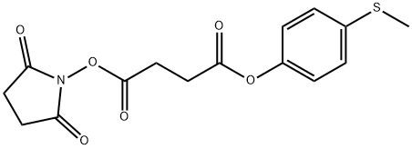 4-(methylmercapto)phenyl succinimidyl succinate Struktur