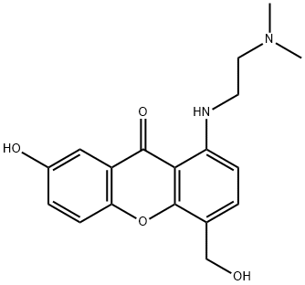 1-((2-(diMethylaMino)ethyl)aMino)-7-hydroxy-4-(hydroxyMethyl)-9H-xanthen-9-one Struktur