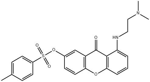 2-(TOLUENE-4-SULFONYLOXY)-8-(2-DIMETHYLAMINO-ETHYLAMINO)-XANTHEN-9-ONE Struktur