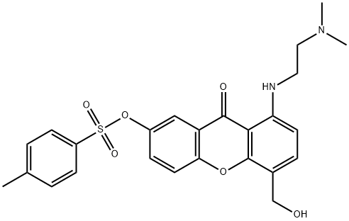 8-((2-(diMethylaMino)ethyl)aMino)-5-(hydroxyMethyl)-9-oxo-9H-xanthen-2-yl 4-Methylbenzenesulfonate Struktur