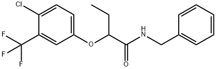 N-BENZYL-2-(4-CHLORO-3-(TRIFLUOROMETHYL)PHENOXY)BUTANAMIDE Struktur