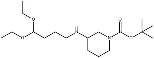 3-(4,4-DIETHOXY-BUTYLAMINO)-PIPERIDINE-1-CARBOXYLIC ACID TERT-BUTYL ESTER Struktur