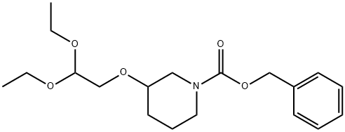 3-(2,2-DIETHOXY-ETHOXY)-PIPERIDINE-1-CARBOXYLIC ACID BENZYL ESTER Struktur