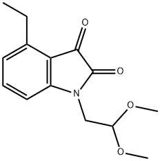 1-(2,2-DIMETHOXY-ETHYL)-4-ETHYL-1H-INDOLE-2,3-DIONE Struktur