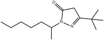 5-TERT-BUTYL-2-(1-METHYL-HEXYL)-2,4-DIHYDRO-PYRAZOL-3-ONE Struktur