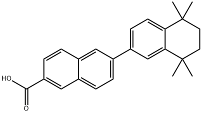 6-(1,2,3,4-tetrahydro-1,1,4,4-tetramethyl-6-naphthyl)-2-naphthalenecarboxylic acid Struktur