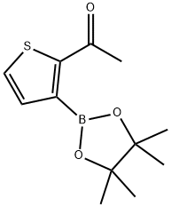 1-[3-(4,4,5,5-TETRAMETHYL-[1,3,2]DIOXABOROLAN-2-YL)-THIOPHEN-2-YL]-ETHANONE Struktur