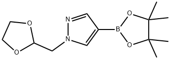 1-[1,3]DIOXOLAN-2-YLMETHYL-4-(4,4,5,5-TETRAMETHYL-[1,3,2]DIOXABOROLAN-2-YL)-1H-PYRAZOLE Struktur