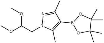 1-(2,2-DIMETHOXY-ETHYL)-3,5-DIMETHYL-4-(4,4,5,5-TETRAMETHYL-[1,3,2]DIOXABOROLAN-2-YL)-1H-PYRAZOLE Struktur