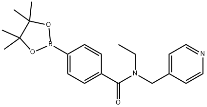 N-ETHYL-N-PYRIDIN-4-YLMETHYL-4-(4,4,5,5-TETRAMETHYL-[1,3,2]DIOXABOROLAN-2-YL)-BENZAMIDE Struktur