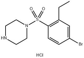 4-(4-BROMO-2-ETHYL-BENZENESULFONYL)-PIPERAZINE HYDROCHLORIDE Struktur