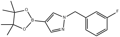 1-(3-Fluorobenzyl)-4-(4,4,5,5-tetramethyl-[1,3,2]dioxaborolan-2-yl)-1H-pyrazole Struktur