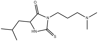 Hydantoin, 3-(3-(dimethylamino)propyl)-5-isobutyl-2-thio- Struktur