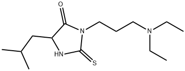 Hydantoin, 3-(3-(diethylamino)propyl)-5-isobutyl-2-thio- Struktur