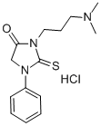 Hydantoin, 3-(3-(dimethylamino)propyl)-1-phenyl-2-thio-, hydrochloride Struktur