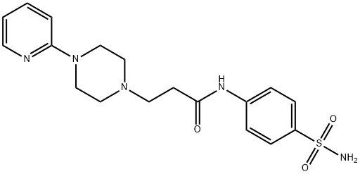 1-Piperazinepropanamide, N-(4-(aminosulfonyl)phenyl)-4-(2-pyridinyl)- Struktur