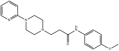 1-Piperazinepropanamide, N-(4-(methylthio)phenyl)-4-(2-pyridinyl)- Struktur