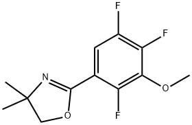 2-(2,4,5-TRIFLUORO-3-METHOXYPHENYL)-4,5-DIHYDRO-4,4-DIMETHYLOXAZOLE Struktur