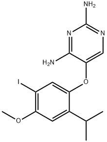 2,4-PyriMidinediaMine, 5-[5-iodo-4-Methoxy-2-(1-Methylethyl)phenoxy]- Struktur