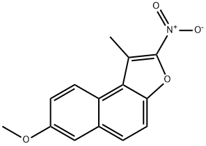 7-methoxy-1-methyl-2-nitronaphtho(2,1-b)furan Struktur