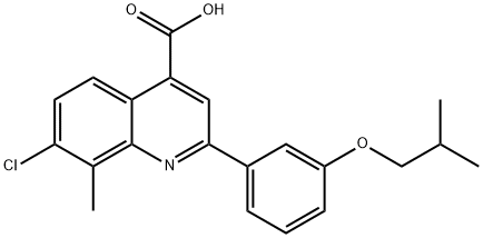 7-CHLORO-2-(3-ISOBUTOXYPHENYL)-8-METHYLQUINOLINE-4-CARBOXYLIC ACID Struktur