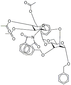 2-O-(2-Deoxy-2-N-phthalimido-3,4,6-tri-O-acetyl--D-glucopyranosyl)-3-O-benzyl-4,6-O-benzylidene-D-mannose Struktur