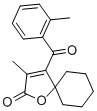 1-Oxaspiro(4.5)dec-3-en-2-one, 3-methyl-4-(2-methylbenzoyl)- Struktur