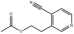 4-Pyridinecarbonitrile,  3-[2-(acetyloxy)ethyl]- Struktur