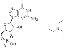 GUANOSINE-3',5'-CYCLIC MONOPHOSPHOROTHIOATE, SP-ISOMER SODIUM SALT Struktur