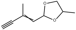 1,3-Dioxolane,  4-methyl-2-(2-methyl-1-buten-3-ynyl)-  (9CI) Struktur