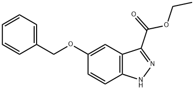 ETHYL 5-BENZYLOXY-1H-INDAZOLE-3-CARBOXYLATE Struktur