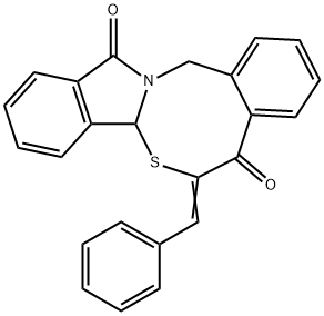 6-[(Z)-phenylmethylidene]-6H-isoindolo[2,1-b][4,2]benzothiazocine-5,12(7aH,14H)-dione Struktur